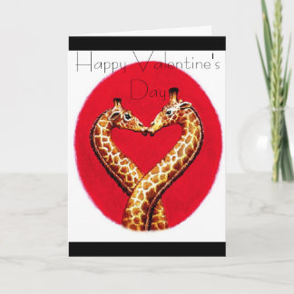 Cartes Pour Fêtes Annuelles Girafe romantique