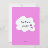 Cartes Pour Fêtes Annuelles girafe rose (Dos)