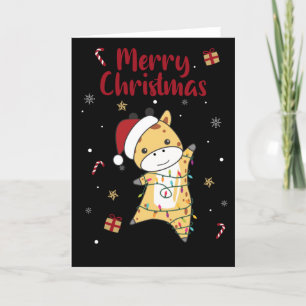 Cartes Pour Fêtes Annuelles Girafes Noël Girafes Animaux d'hiver