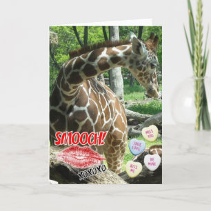 Cartes Pour Fêtes Annuelles Giraffe de la Saint-Valentin