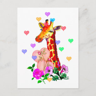 Cartes Pour Fêtes Annuelles Giraffe de la Saint-Valentin
