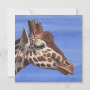 Cartes Pour Fêtes Annuelles Giraffe pensive