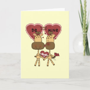 Cartes Pour Fêtes Annuelles Giraffe Valentine Love T-shirts et cadeaux