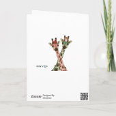 Cartes Pour Fêtes Annuelles GIRAFFES & FEATHERS BE MINE Card (Dos)
