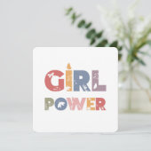 Cartes Pour Fêtes Annuelles Girl Power (Debout devant)