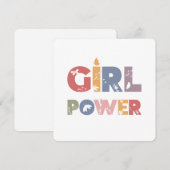 Cartes Pour Fêtes Annuelles Girl Power (Devant / Derrière)