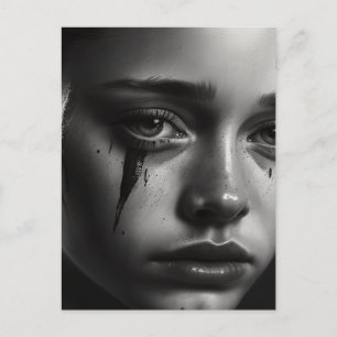 Cartes Pour Fêtes Annuelles Girl with tears