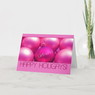 Cartes Pour Fêtes Annuelles Girlfriend - Happy Holigays Card (Lesbian X-mas)