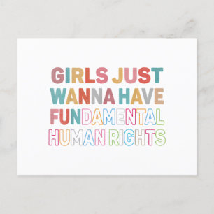 Cartes Pour Fêtes Annuelles Girls Just Want to Have Fondamental Human Rights F