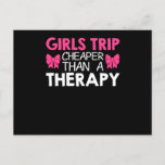 Cartes Pour Fêtes Annuelles Girls Trip Cheaper Than A<br><div class="desc">Funny girls trip for women for birthday party weekend and bachelorette party. Pour Girls trip las vegas or girls trip mexico. Girls Weekend and Girls Trip better than they.</div>