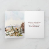 Cartes Pour Fêtes Annuelles Gîte de vacances d'hiver Joyeux Noël (Intérieur)