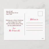 Cartes Pour Fêtes Annuelles Gîte de vacances d'hiver Joyeux Noël (Dos)