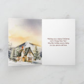 Cartes Pour Fêtes Annuelles Gîte de vacances d'hiver Joyeux Noël (Intérieur)
