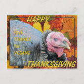 Cartes Pour Fêtes Annuelles Give Thanks for Vegans (Devant)