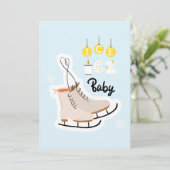 CARTES POUR FÊTES ANNUELLES GLACE BÉBÉ GLACE SKATES GLACE (Debout devant)