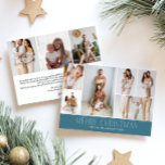 Cartes Pour Fêtes Annuelles GLACE Joyeux Noël Elégant 9 Collage Multiphoto<br><div class="desc">Partagez les moments forts de votre famille avec cette carte de Noël en revue qui présente un design simple, minimal et propre. Le devant comprend un collage moderne de 6 photos jumelé à l'accueil festif "Joyeux Noël" dans une élégante police serif sur une couleur bleue de glace, avec espace pour...</div>