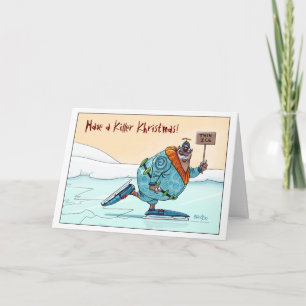 Cartes Pour Fêtes Annuelles Glace mince Khristmas Kard