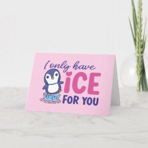 Cartes Pour Fêtes Annuelles Glacée de pingouin mignonne pour vous Pun Drôle Sa