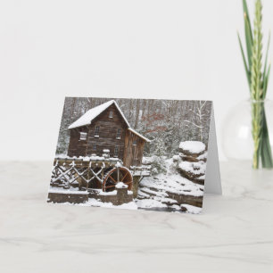 Cartes Pour Fêtes Annuelles Glade Creek Grist Mill en hiver