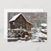 Cartes Pour Fêtes Annuelles Glade Creek Grist Mill en hiver (Devant / Derrière)