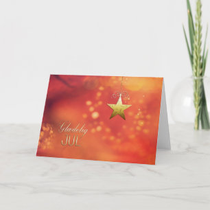 Cartes Pour Fêtes Annuelles Glæ delig jul, Joyeux Noël en Danois, Étoile