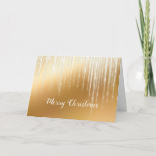 Cartes Pour Fêtes Annuelles Glam Gold White Icicles Noël