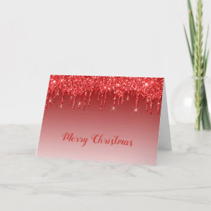 Cartes Pour Fêtes Annuelles Glam Red Parties scintillant Drives Noël