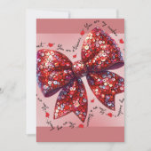 Cartes Pour Fêtes Annuelles Glamorous Red Sequin Bow Valentine (Devant)