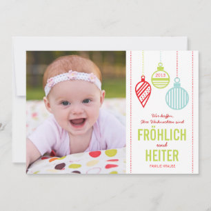 Cartes Pour Fêtes Annuelles Glänzenden Verzierungen Foto Weihnachtskarte
