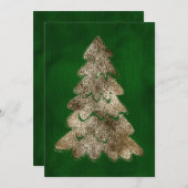 Cartes Pour Fêtes Annuelles Glitter Christmas Tree Card (Devant / Derrière)