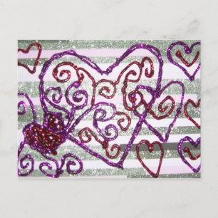 Cartes Pour Fêtes Annuelles Glittery Valentine's