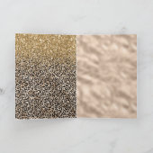 Cartes Pour Fêtes Annuelles Glitzy Glam Gold Empreinte de léopard Parties scin (Intérieur)