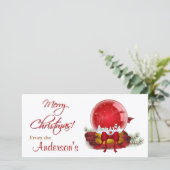 Cartes Pour Fêtes Annuelles Globe de neige de Noël (Debout devant)