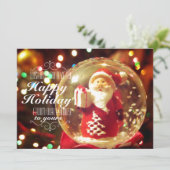 Cartes Pour Fêtes Annuelles globe de neige Santa Claus (Debout devant)