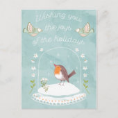 Cartes Pour Fêtes Annuelles Globe des neiges aux oiseaux mignonnes (Devant)