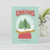 Cartes Pour Fêtes Annuelles Globe des neiges de Noël (Debout devant)