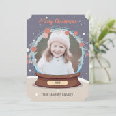 Cartes Pour Fêtes Annuelles Globe des neiges de Noël (Debout devant)
