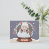 Cartes Pour Fêtes Annuelles Globe des neiges de Noël (Debout devant)
