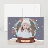 Cartes Pour Fêtes Annuelles Globe des neiges de Noël (Devant / Derrière)