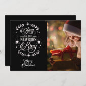 Cartes Pour Fêtes Annuelles Gloire À /Citation De Noël/Carte À 2 Côtés / Noir (Devant / Derrière)