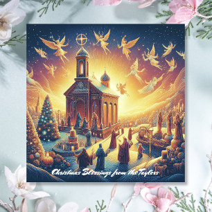Cartes Pour Fêtes Annuelles Gloire à Dieu Anges Religieux Jésus chrétien