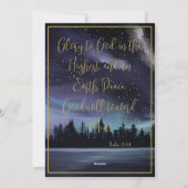 Cartes Pour Fêtes Annuelles Gloire à Dieu Bleu étoile Nuit Photo Noël (Dos)