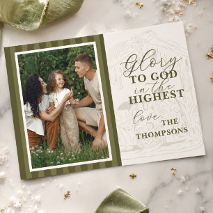 Cartes Pour Fêtes Annuelles Gloire à Dieu dans la photo chrétienne la plus éle