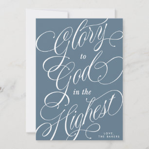 Cartes Pour Fêtes Annuelles Gloire à Dieu dans la photo de script religieux le