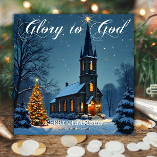 Cartes Pour Fêtes Annuelles Gloire À Dieu Église Catholique Noël Religieux