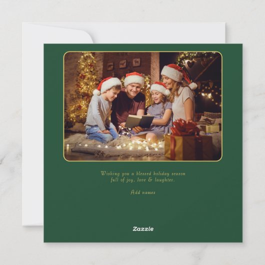 Cartes Pour Fêtes Annuelles Gloire à Dieu Religieux 2 Script photo Christian (Dos)