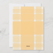 Cartes Pour Fêtes Annuelles Gloire à Dieu Script Christmas Mustard Plaid Photo (Dos)