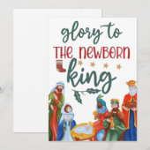 Cartes Pour Fêtes Annuelles Gloire au roi (Devant / Derrière)