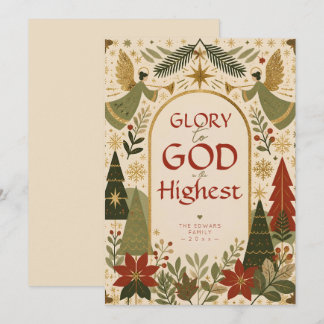 Cartes Pour Fêtes Annuelles Gloire Dieu Héraut Anges Noël TMF26