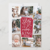 Cartes Pour Fêtes Annuelles Gloire Lettrée À La Main | Collage photo multiple (Devant)